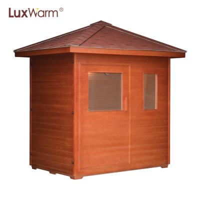 China Outdoor computer control panel sauna cabin with sawo sauna heater for sale