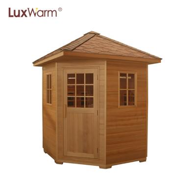 China Computer Control Panel Steam Sauna Outdoor Dry Room With Ceramic Heater For 4 Person for sale