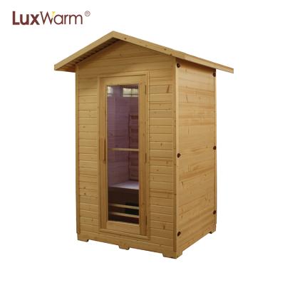 China Computer Control Panel Popular Outdoor Portable Infrared Sauna Bath Wooden Room for sale