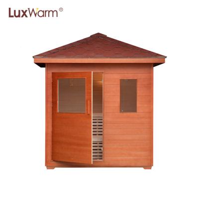 China Computer control panel sauna cabin saturated steam popular solid wood sauna room for sale