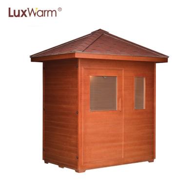 China Outdoor Computer Control Panel 4-6 People Sauna Sauna And Steam Room Combo With Stove&Stones Sauna for sale