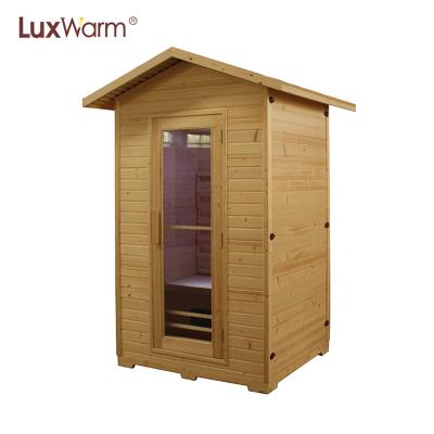 China Computer Control Panel 2 People Capacity Portable Outdoor Sauna With Infrared Sauna Heater for sale