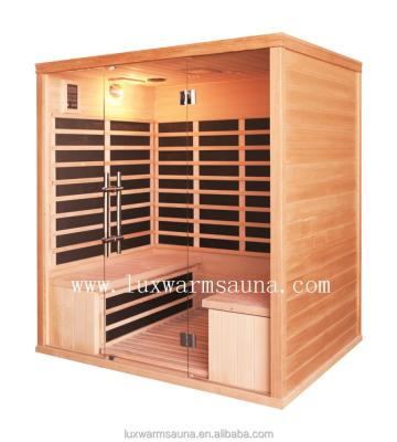 China Computer Control Panel Tempered Glass Infrared Style 4 People Steam Sauna Dry Room for sale