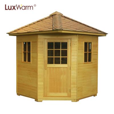 China Computer Control Panel Sauna Infar Red Canadian Wooden Room Waterproof Outdoor Sauna Room for sale