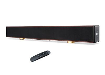 China Remote Control Bluetooth TV Soundbar , Wireless Soundbar Speakers With Wooden Case for sale