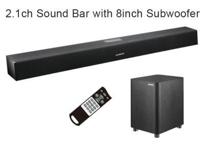 China Digital Home Theater Soundbar Speaker 2.1 Channel with Wired Subwoofer , 110W Max Output for sale