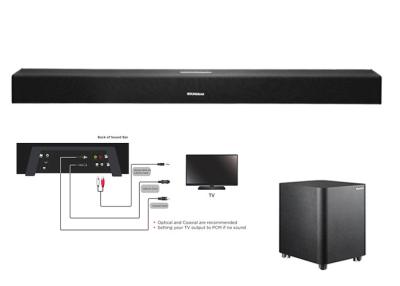 中国 8インチのサブウーファーの環境のステレオ音響との3D テレビ無線ブルートゥース サウンドバー 販売のため