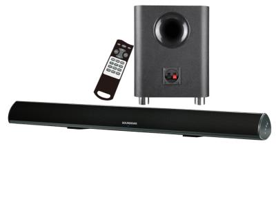 China Soundbar ultra magro com Subwoofer prendido USB/SD 8 polegadas, barra sadia fixada na parede à venda