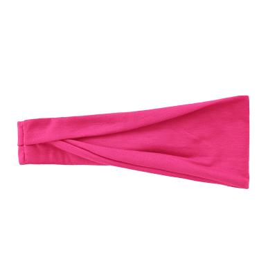 China Women's Pure Color Elastic Yoga Headband Headwear Sweat-absorbent Headscarf New Sports Cloth Men's Fitness Headwear for sale