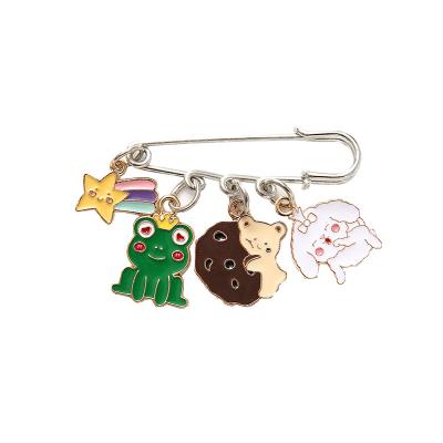 China Hot Popular Creative Cute Cartoon Metal Brooch Pin Korean Selling Personality Badge Clothing Accessories for sale