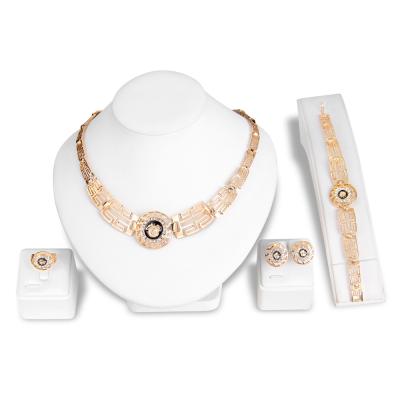 China New High Quality HOT Selling Personality Jewelry Set Exaggerated Four-piece Necklace Fashion Bridal Jewelry Set for sale