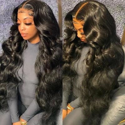 China Brazilian Transparent Lace Front Wigs For Black Women Human Hair 360 Lace Frontal HD Body Wave Wigs Virgin High Quality Wigs for sale