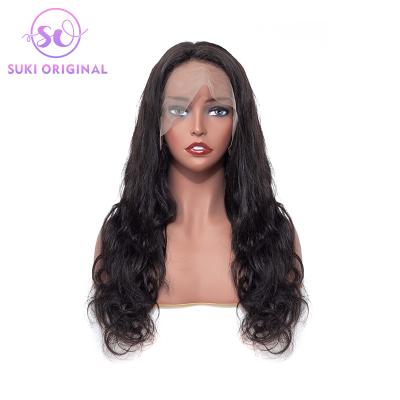 China Cheap Bodywave 18 Inches Custom Bodywave Wigs Wholsale Prices Part Afro 4*4 Lace Front Wig With Baby Hair for sale