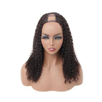 China Best Price Peruvian Curly Remy 100 Hair U Part Machine Made Wigs For Black Women for sale