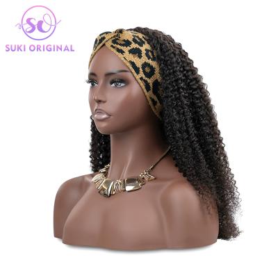 China 100% Good Quality Afro Kinky Curly Wig Hair Headband For Women Afro Kinky Curly Headband Wig for sale