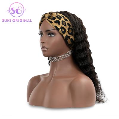 China Top Quality 12a 10a Water Wave Headband Wig Water Wave Headband Wigs For Women for sale