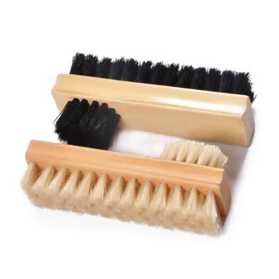 China Wholesale Wooden Horse Hair Sneaker Shoe Cleaning Brush for sale