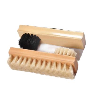 China Wholesale Wooden Horse Hair Factory Sneaker Shoe Cleaning Brush for sale