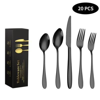 China Sustainable Hot Selling Spoon Fork Silverware Brass Flatwar Knife And Cutlery Set Stainless Steel, Vintage Wedding Gold Cutlery for sale