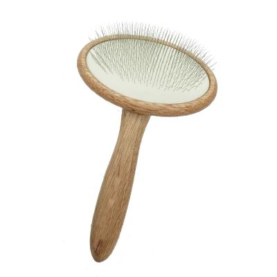 China New designed good quality viable dog handle wooden brush for sale