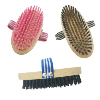 China Viable High Quality Horse Grooming Wooden Brush for sale