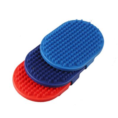 China Durable Soft Rubber Dog Cat Bath Rubber Comb Hair Fur Grooming Massage Bathing Rubber Brush For Dogs for sale