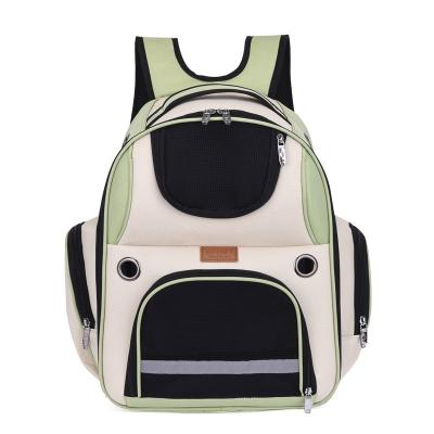 China Travel Cat Airline Small Shoulder Backpack Luxury Foldable Capsule Bag Approved Expandable Travel Pet Carrier for sale