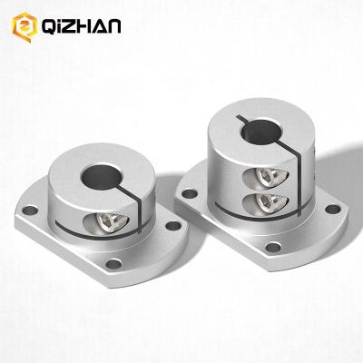 China FA industrial automation equipment Factory direct Compact Flanged Mount Type with Slit Aluminum Alloy Silver Anodizing Shaft Supports for sale