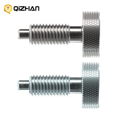 China Industrial Equipment All Steel Knurled Head Knob Spring Plunger Indexing Pin Indexing Plunger for sale