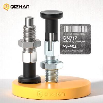 China Industrial Equipment GN717 Stainless Steel Carbon Steel M6 M8 M10 M12 Plastic Knob Spring plunger Indexing Plunger for sale