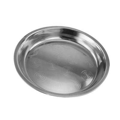 China High Quality Sustainable Durable Differen Sizes Round New Design Deep Supper Large Tray Cake Stainless Steel Dishes for sale