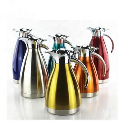 China Sustainable color plating stainless steel thermos flask branded hotel thermos hot water flask thermos stainless coffee pots for sale