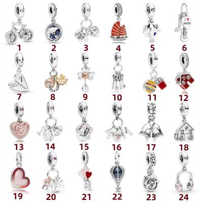 China 2023 Hot Sterling Silver S925 FASHIONABLE Dangling Series Air Balloon Earth Bell DIY Aircraft Charm Pandoraer Bracelet for sale