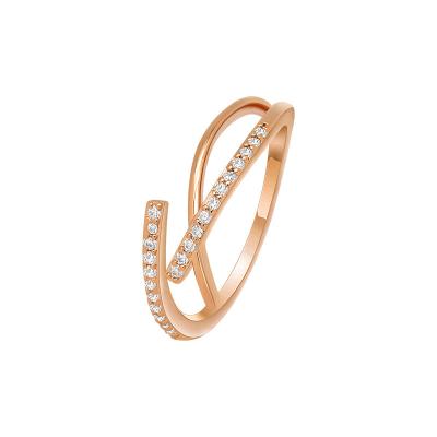 China FASHIONABLE Female Fashion Cross Cold Wind Niche Design Sense Light Luxury Ring Opening Adjustable Index Finger Ring for sale