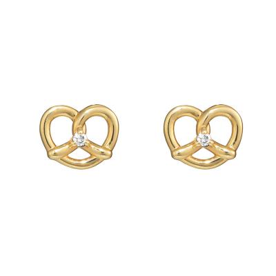 China 925 Sterling Silver FASHIONABLE Heart Shaped Ear Stud Wrap Earrings Simple Design Female Heart Shaped Niche for sale