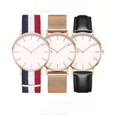 China Simple and elegant 2021 fashion watch \ dress OEM luxury popular ultra-thin stainless steel mesh belt rose gold 316L dw steel watch for sale