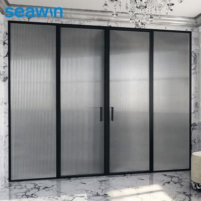 China Custom Seawin Quality Quiet Operation Shower Screen Enclosures Shower Cubicle Bathroom Corner Shower Swing Door for sale