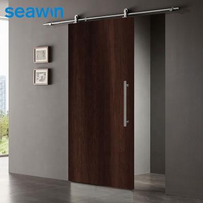 China Wholesale Sound Insulation SeaWin Bathroom Stainless Steel Wooden Soft End Sliding Barn Doors for sale