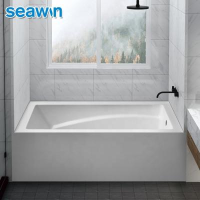 China Body Soaking SeaWin Foshan Manufacturer Bathroom Non Slip Single Square Skirt Tub Adult Tub for sale