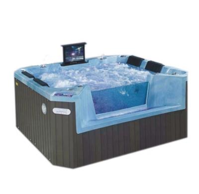 China Modern Hot Sale Outdoor Whirlpool Bathtub Led Massage Jets Pool Hot Tub Spa for sale