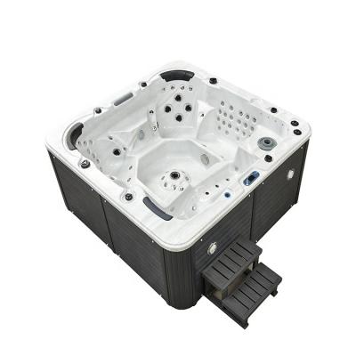 China Modern Family Lazy Garden Bath Standalone Deep Soak Bathtub Spa Outdoor Hot Tub for sale