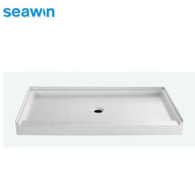 China Modern SeaWin Shower Tray Solid Surface Bathroom Hotel Shower Base Pan for sale