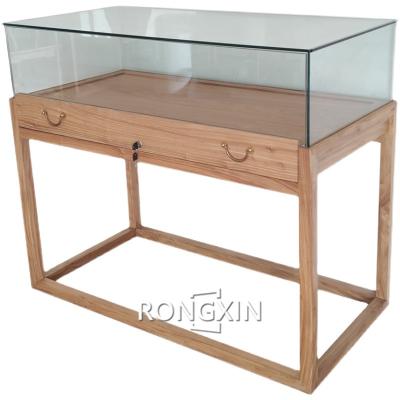 China Simple Custom Minimalist Jewelry Shop Display Cabinet Display Cabinet Retail Wooden Table Rack With Lockable Drawers Shop Counter for sale