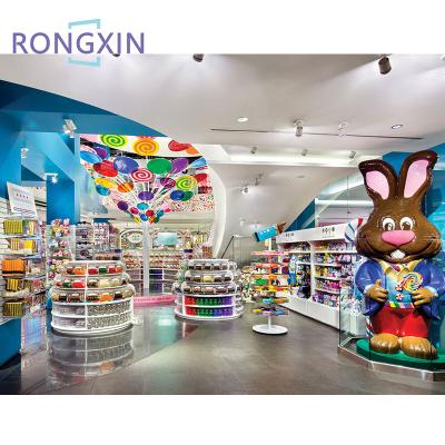 China Simple Sweet Candy Store Decorations Chocolate Kiosk Mall Interior Design Display Rack Candy Counter Furniture for sale