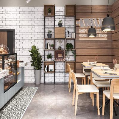 China Simple Modern Coffee Shop Interior Design Counter Decoration Cabinets Coffee Shop Furniture Glass Kiosk Equipment Designs Counters for sale