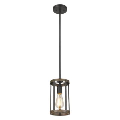 China Farmhouse Farmhouse Pendant Light Adjustable Hanging Light Fixtures with Matte Black Wooden Grain Finish Ceiling Lamp for Kitchen Home for sale