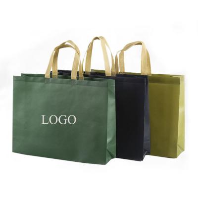 China Fashion Recyclable Custom Customer Tote Reusable Recycled Eco Fabric Nonwoven Shopping Bag for sale