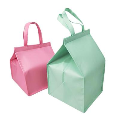 China Wholesale Fashionable Durable Non Woven Waterproof Tote Promotional Cake Food Insulated Pocket Cooler Bag for sale