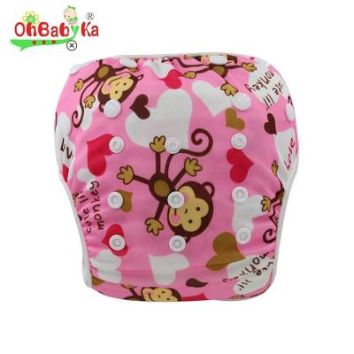 China Ohbabyka Printed Swim Baby Diaper for Summer Pool Baby Washable Reusable Diapers for sale