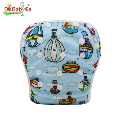 China Printed Ohbabyka reusable washable swimming diapers for baby in the swimming pool for sale